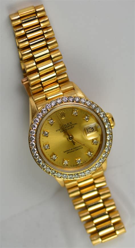 solid gold rolex 22 carat|rolex gold diamond watch.